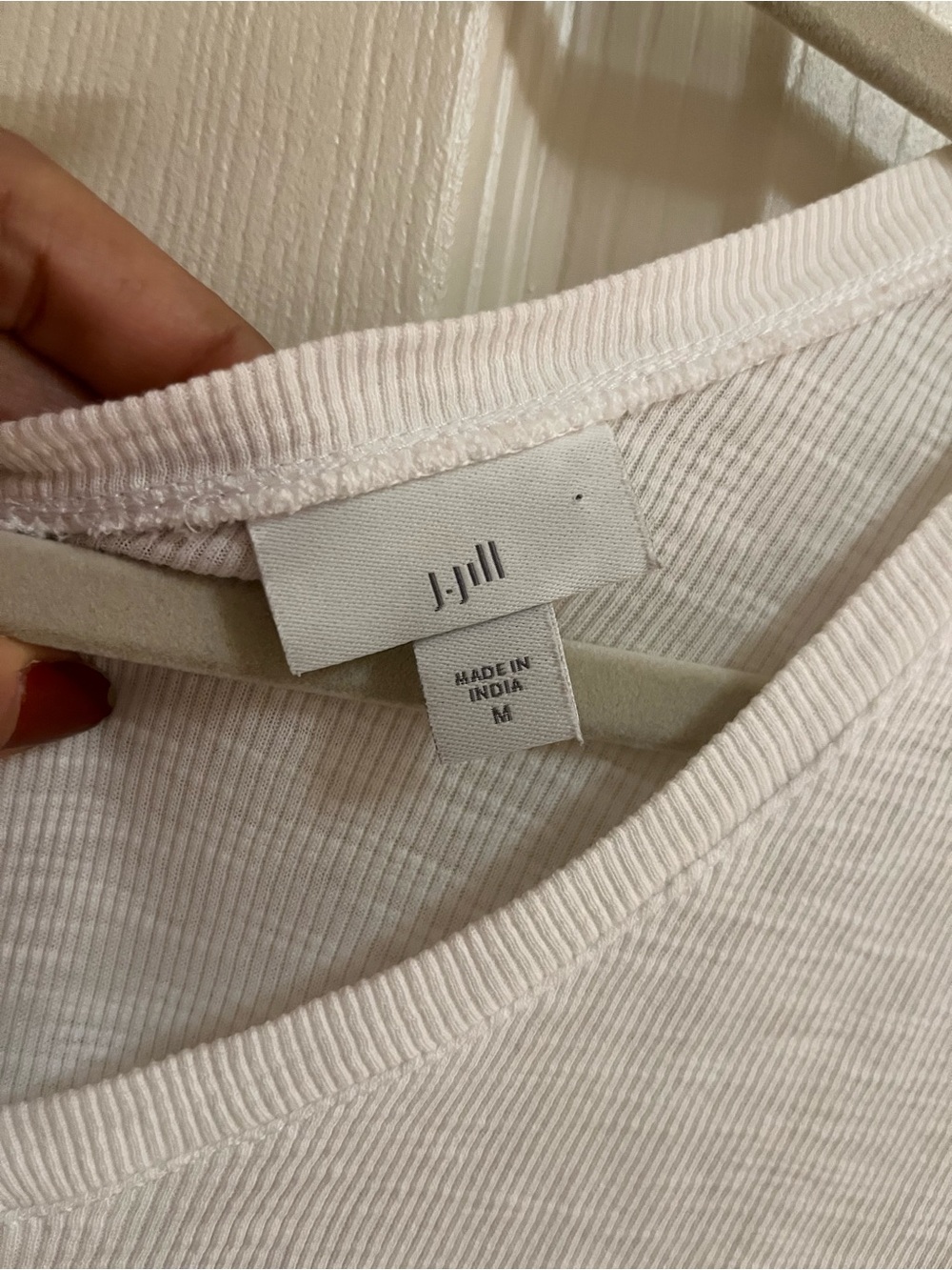 J. Jill White V-Neck Long Sleeve Tee - Picture 4 of 5